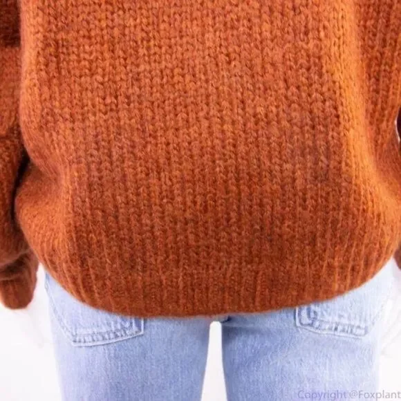 NEW Madewell Somervell Modern Cable Turtleneck Sweater,‎ size XXS